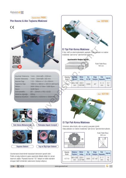 VCF700 El Tipi Pah Kırma Makinesı