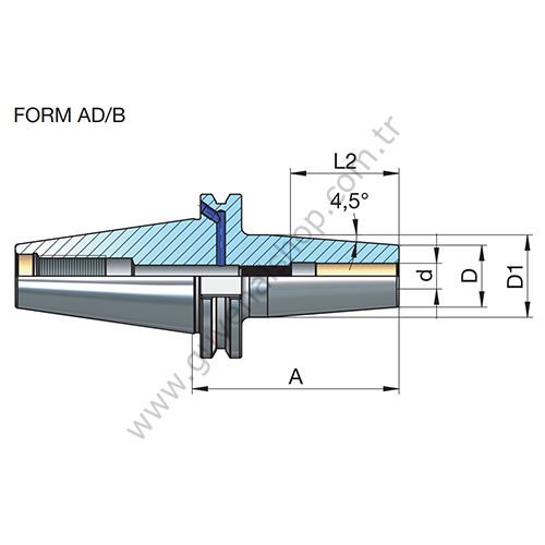 SK 50 Isıtmalı Takım Tutucular Form AD/B
