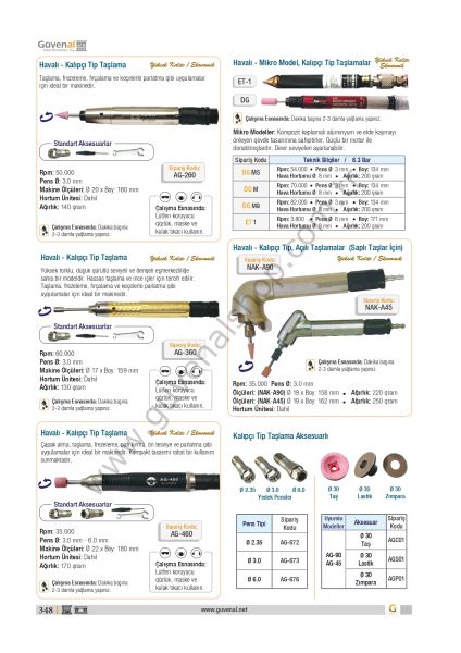 AG-360 Havalı - Kalıpçı Tip Taşlama