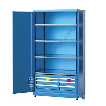 6115 - 6 Çekmeceli, 4 Raflı Kapılı Dolap