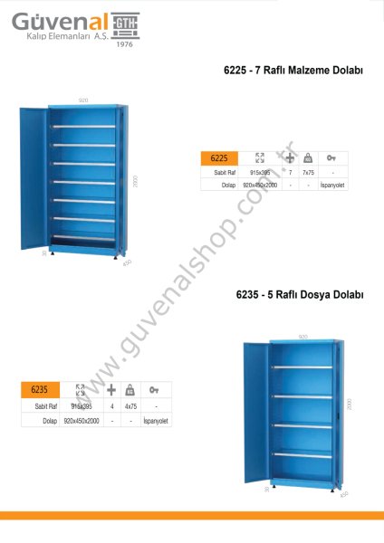 6235 - 5 Raflı Dosya Dolabı