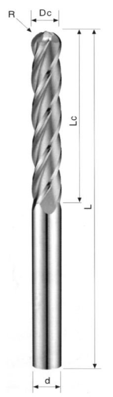 B222 Standart HX Kaplamalı İki Ağızlı Karbür Freze Ø8.0 mm