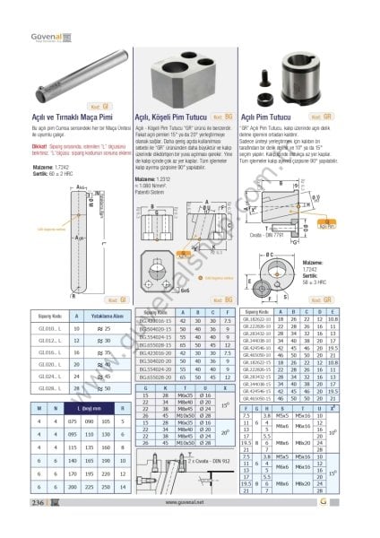 GI Açılı ve Tırnaklı Maça Pimi