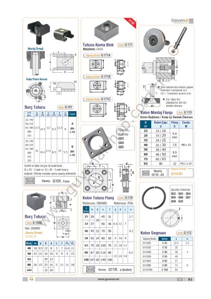 G110 Kolon Montaj Flanşı
