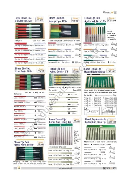 CF400 Lama Elmas Eğe Seti - 12’li