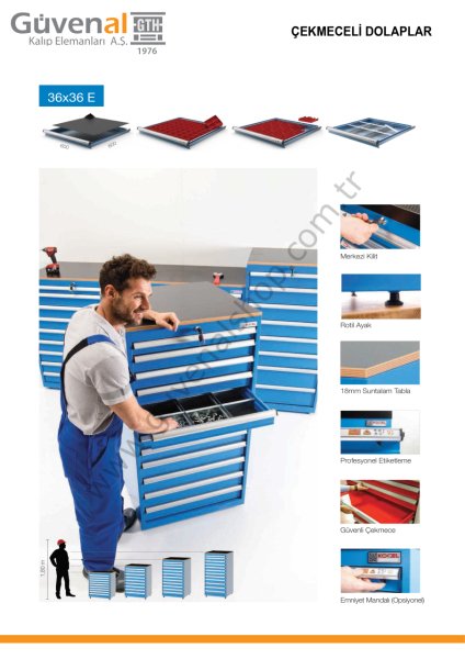 7100 - 7 Çekmeceli Takım Dolabı