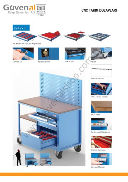 2700 - CNC Çekmeceli ve Sehpalı Dolap