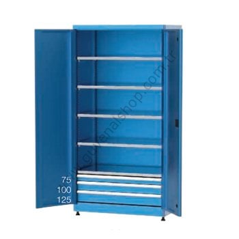 6215 - 3 Çekmeceli ve Raflı Takım Dolabı