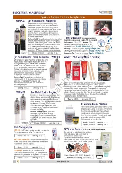 Çift Komponentli Yapıştırıcı - WINPOX