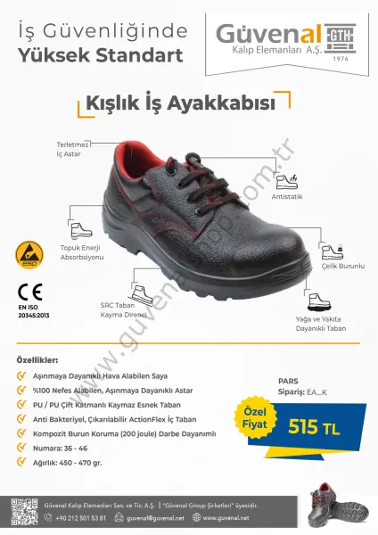 Kışlık İş Ayakkabısı (Pars) 44 Numara