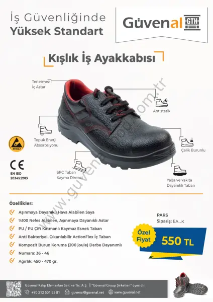 Kışlık İş Ayakkabısı (Pars) 45 Numara