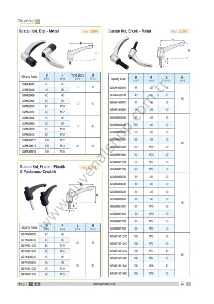 GSMK Sustalı Kol, Dişi - Metal